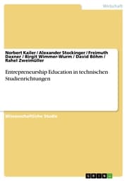 Cover von Entrepreneurship Education in technischen Studienrichtungen