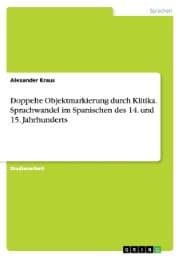 Cover von Doppelte Objektmarkierung durch Klitika