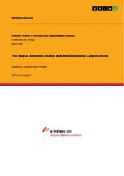 Cover von The Nexus Between States and Multinational Corporations