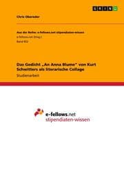 Cover von Das Gedicht An Anna Blume von Kurt Schwitters als literarische Collage