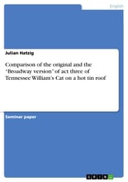 Cover von Comparison of the original and the 'Broadway version' of act three of Tennessee William's Cat on a hot tin roof
