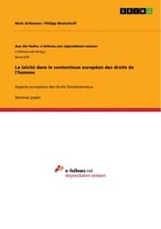 Cover von La laïcité dans le contentieux européen des droits de l'homme