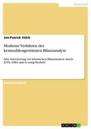 Cover von Moderne Verfahren der kennzahlengestützten Bilanzanalyse
