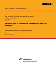 Cover von La laïcité dans le contentieux européen des droits de l'homme