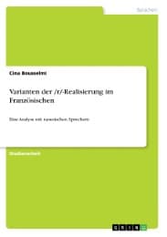 Cover von Varianten der /r/-Realisierung im Französischen