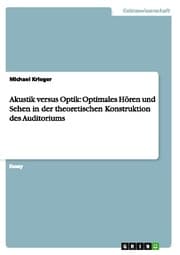 Cover von Akustik versus Optik: Optimales Hören und Sehen in der theoretischen Konstruktion des Auditoriums