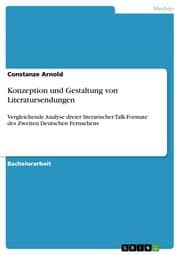 Cover von Konzeption und Gestaltung von Literatursendungen