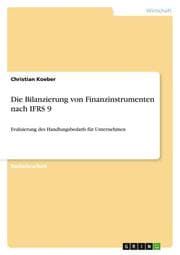 Cover von Die Bilanzierung von Finanzinstrumenten nach IFRS 9