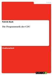 Cover von Die Programmatik der CDU