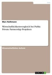 Cover von Wirtschaftlichkeitsvergleich bei Public Private Partnership Projekten