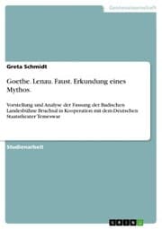 Cover von Goethe. Lenau. Faust. Erkundung eines Mythos.