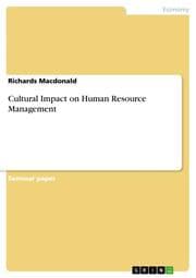 Cover von Cultural Impact on Human Resource Management