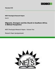 Cover von Migrants, Strangers and the Church in Southern Africa.A Biblical Perspective