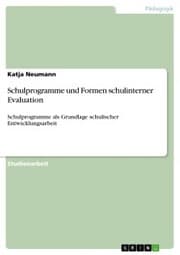 Cover von Schulprogramme und Formen schulinterner Evaluation