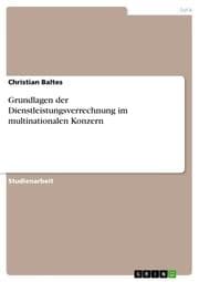 Cover von Grundlagen der Dienstleistungsverrechnung im multinationalen Konzern