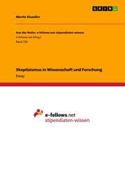 Cover von Skeptizismus in Wissenschaft und Forschung