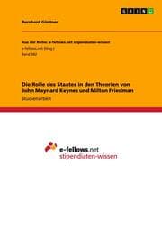 Cover von Die Rolle des Staates in den Theorien von John Maynard Keynes und Milton Friedman