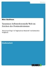 Cover von Tarantinos Selbstreferentielle Welt im Zeichen des Postmodernismus