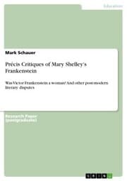 Cover von Précis Critiques of Mary Shelley's Frankenstein
