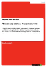 Cover von Abhandlung über das Widerstandsrecht