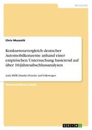 Cover von Konkurrenzvergleich deutscher Automobilkonzerne anhand einer empirischen Untersuchung basierend auf über 10-Jahresabschlussanalysen