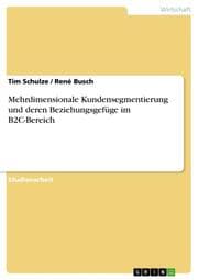 Cover von Mehrdimensionale Kundensegmentierung und deren Beziehungsgefüge im B2C-Bereich