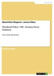Cover von Dividend Policy 19B - Deanna Perez Fashions