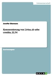 Cover von Kommentierung von Livius, ab urbe condita, 22,54