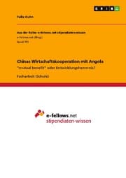 Cover von Chinas Wirtschaftskooperation mit Angola