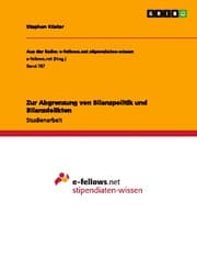 Cover von Zur Abgrenzung von Bilanzpolitik und Bilanzdelikten