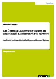 Cover von Die Überseele auserwählte Figuren im fantastischen Roman der Frühen Moderne