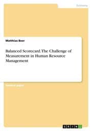 Cover von Balanced Scorecard.The Challenge of Measurement in Human Resource Management
