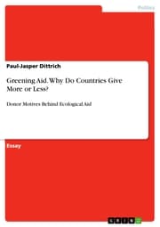 Cover von Greening Aid. Why Do Countries Give More or Less?
