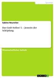 Cover von Das Grab Sethos' I. - Jenseits der Schöpfung