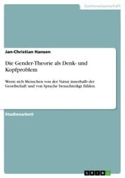 Cover von Die Gender-Theorie als Denk- und Kopfproblem