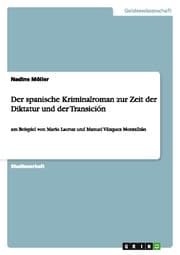 Cover von Der spanische Kriminalroman zur Zeit der Diktatur und der Transición