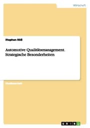 Cover von Automotive Qualitätsmanagement.Strategische Besonderheiten
