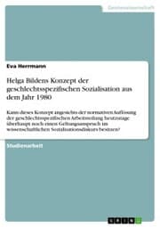 Cover von Helga Bildens Konzept der geschlechtsspezifischen Sozialisation aus dem Jahr 1980