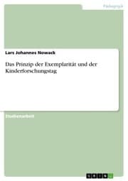 Cover von Das Prinzip der Exemplarität und der Kinderforschungstag