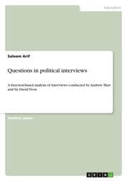 Cover von Questions in political interviews