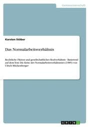 Cover von Das Normalarbeitsverhältnis