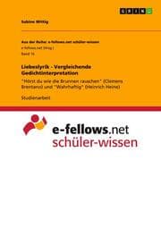 Cover von Liebeslyrik - Vergleichende Gedichtinterpretation