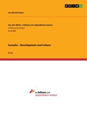 Cover von Somalia - Development and Failure