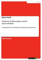 Cover von Politische Einflussnahme durch Sportverbände