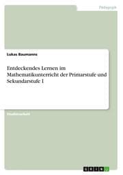 Cover von Entdeckendes Lernen im Mathematikunterricht der Primarstufe und Sekundarstufe I