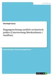 Cover von Eingangsrechnung sachlich rechnerisch prüfen (Unterweisung Bürokaufmann / -kauffrau)