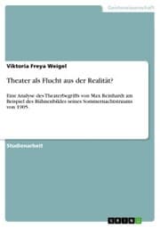 Cover von Theater als Flucht aus der Realität?