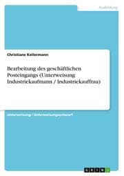 Cover von Bearbeitung des geschäftlichen Posteingangs (Unterweisung Industriekaufmann / Industriekauffrau)