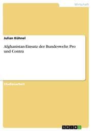 Cover von Afghanistan-Einsatz der Bundeswehr.Pro und Contra