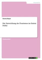 Cover von Die Entwicklung des Tourismus im Emirat Dubai